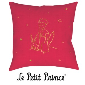 COUG07G03 Cushion 40x40 - Le Petit Prince white and red
